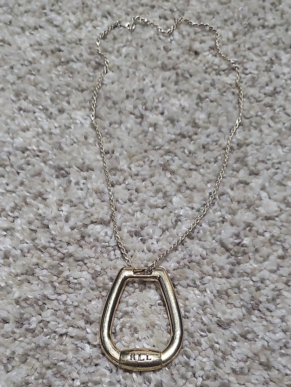 Ralph Lauren Gold-Tone Horseshoe Pendant Necklace